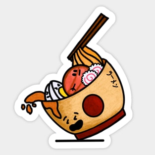 Funny Ramen Noodle Bowl Japanese Food Trip Sticker